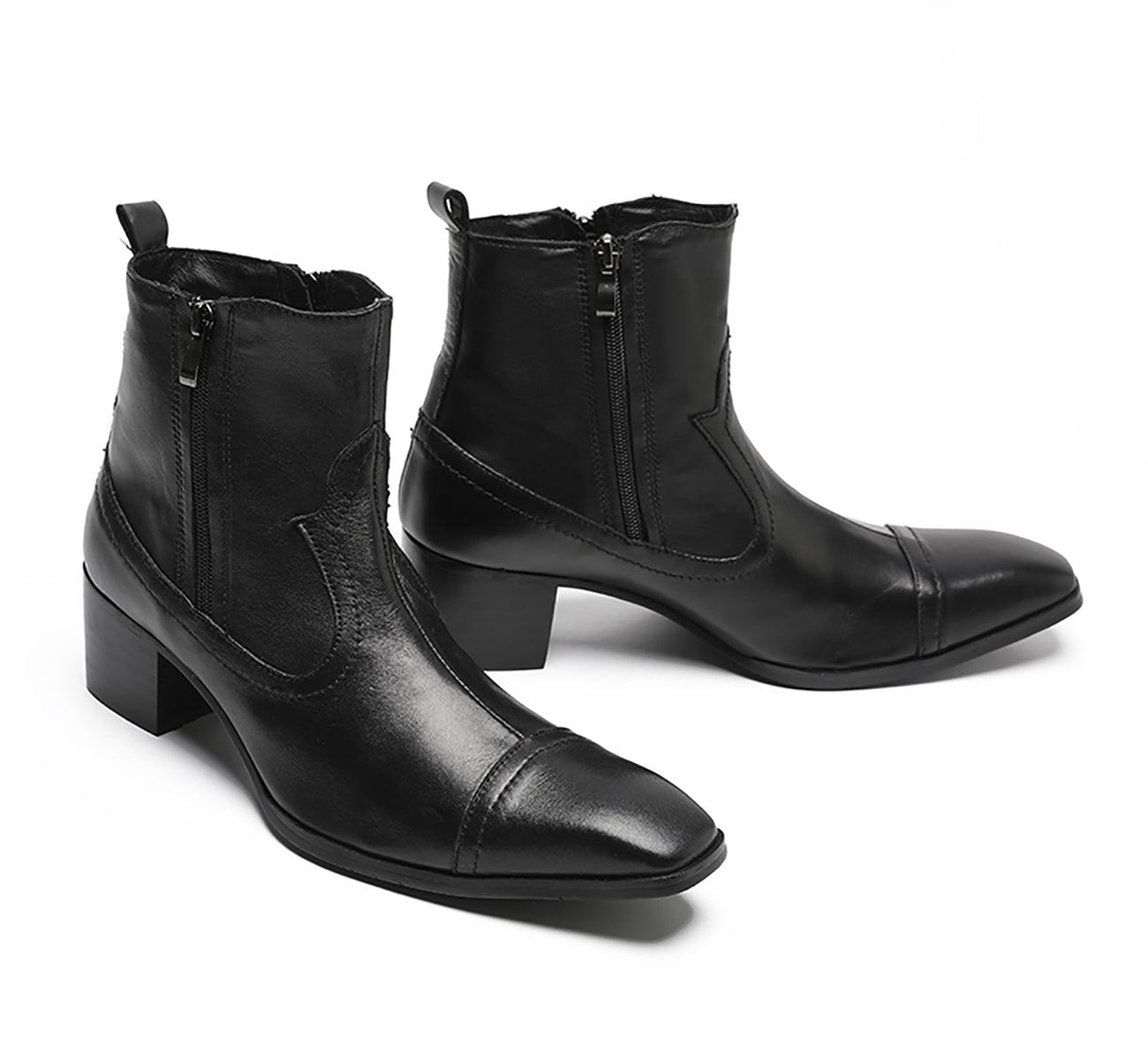 Botas vaqueras con punta redonda para hombre