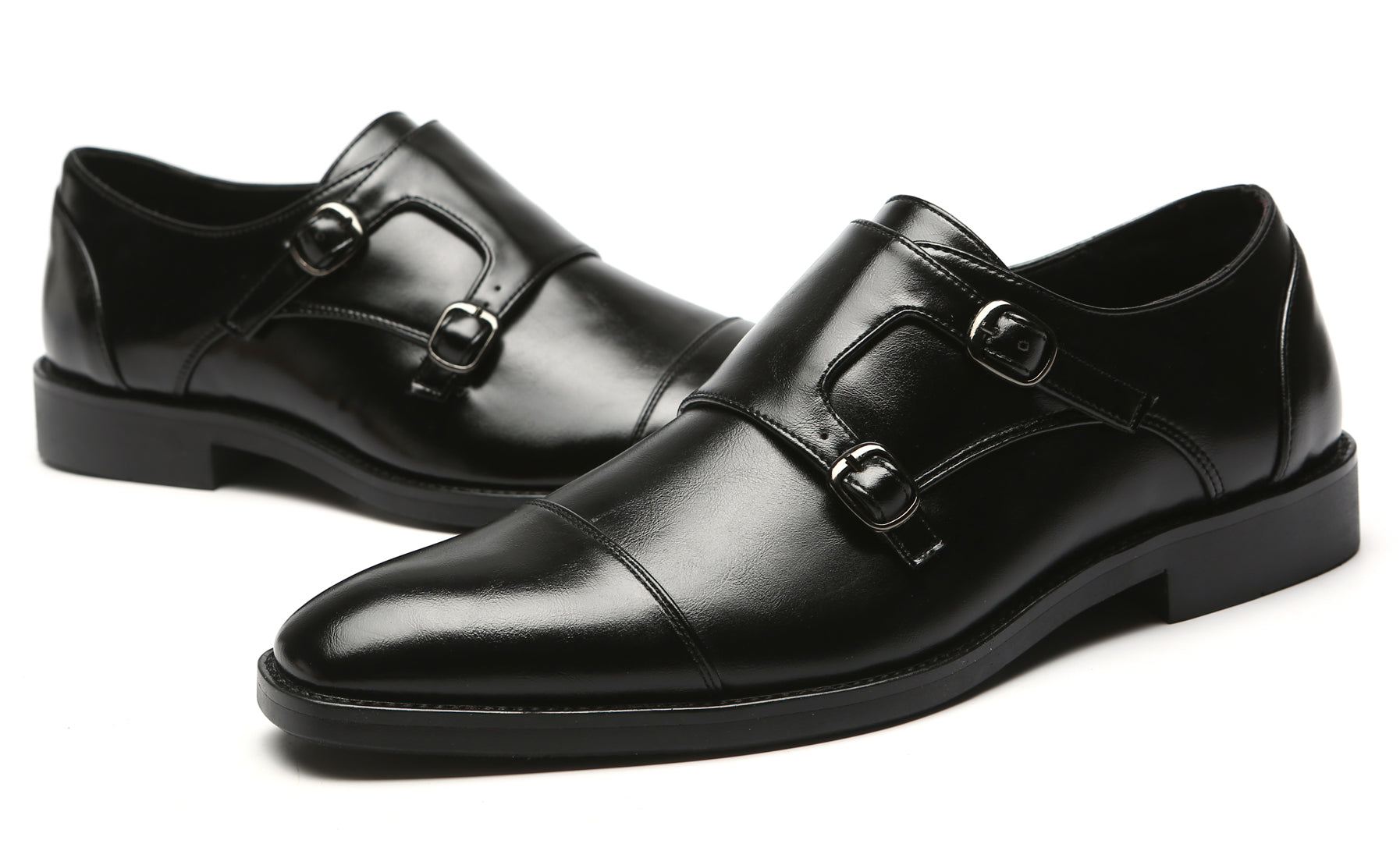 Mocasines con puntera y tira tipo monje para hombre