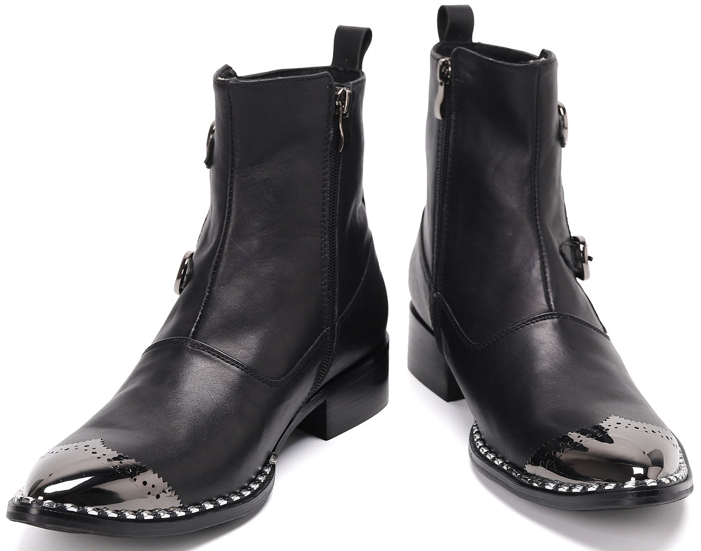 Men's Western Boots Metal Tip High Top