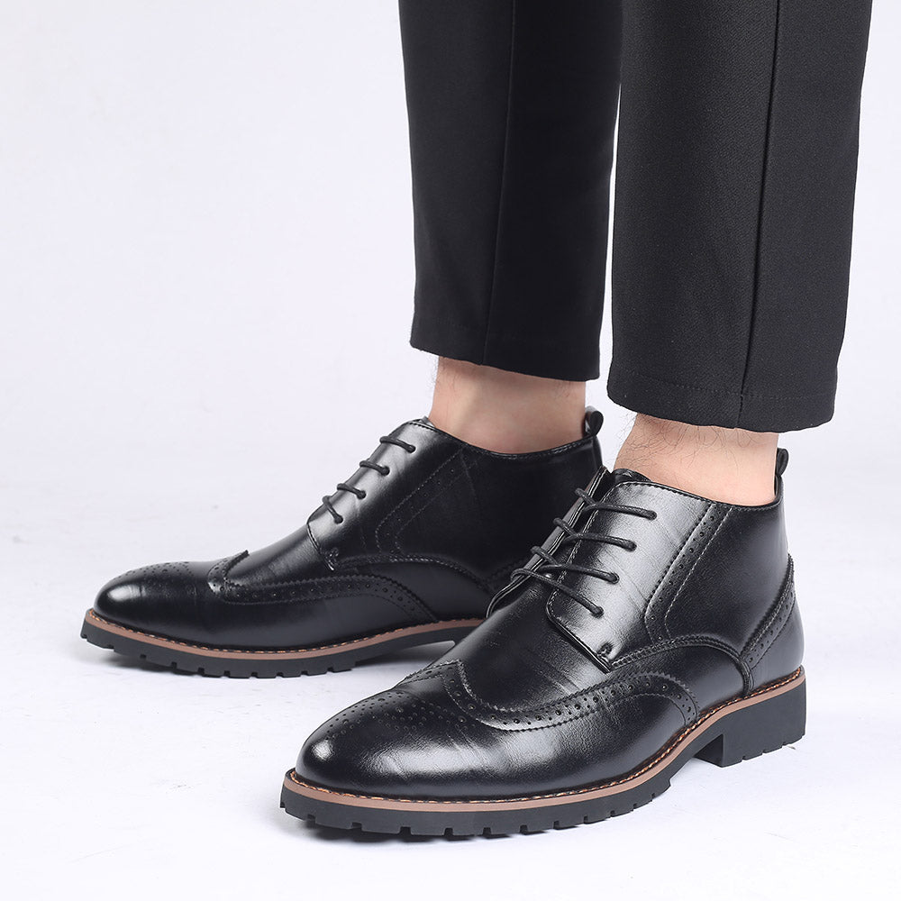 Men's Wingtip Brogue Casual Boots