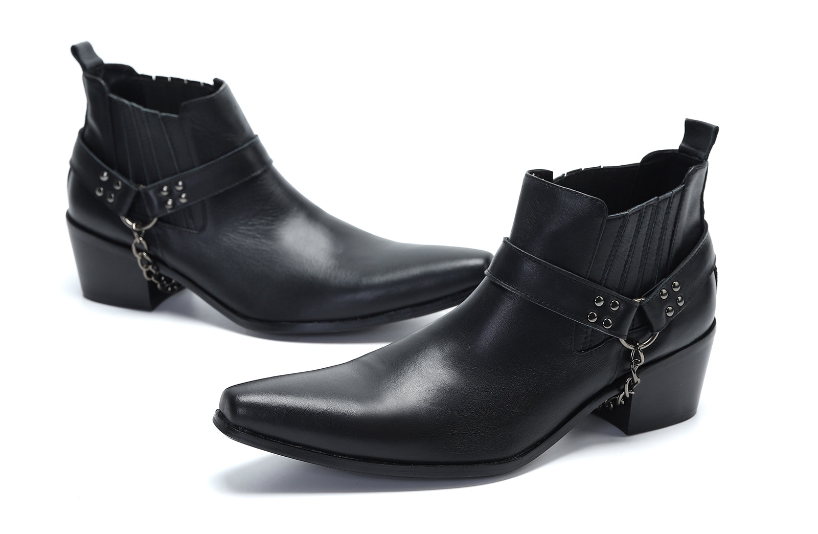 Botas occidentales con hebilla para hombre