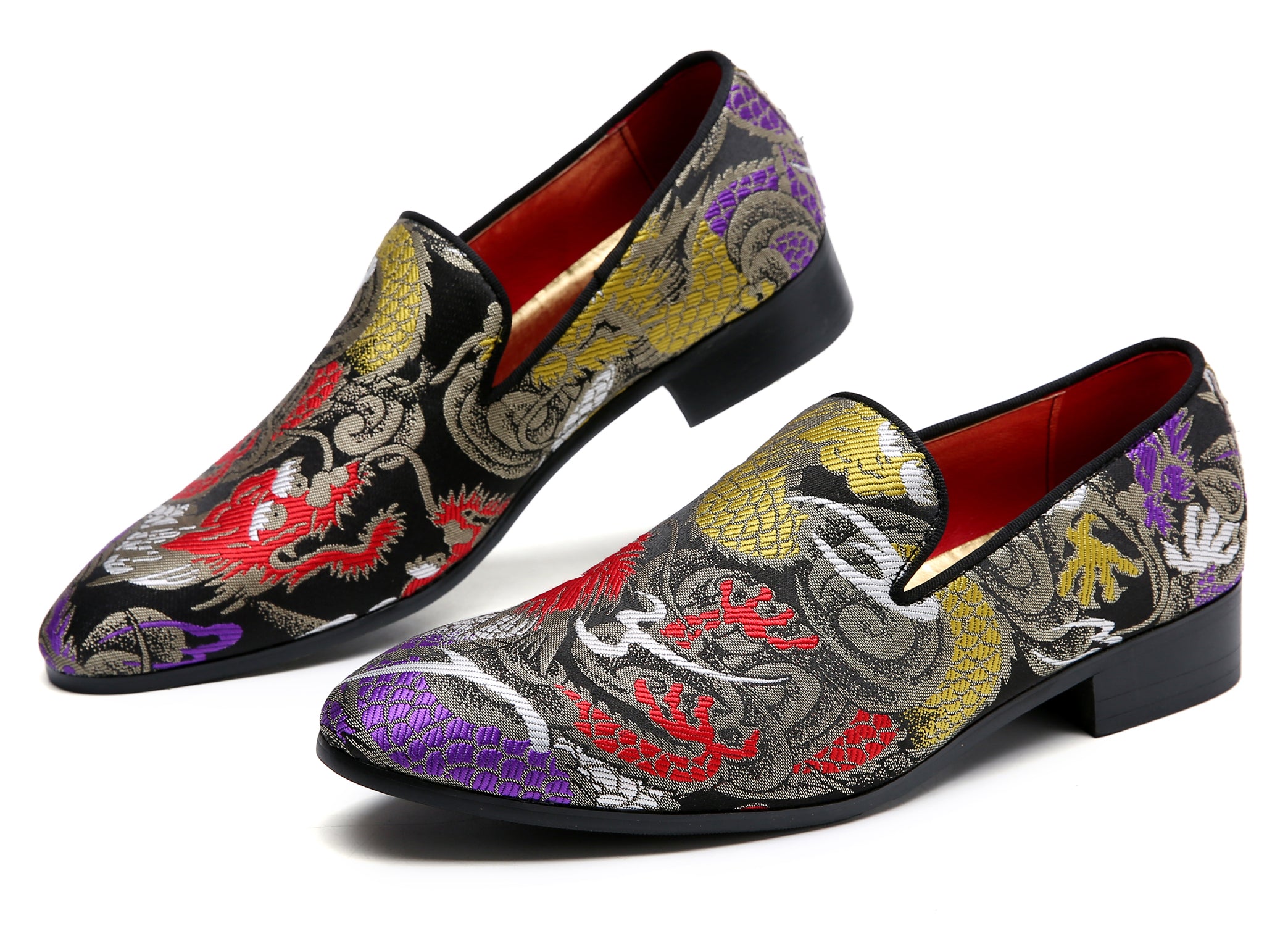Men's Casual Embroidery Smoking Loafers