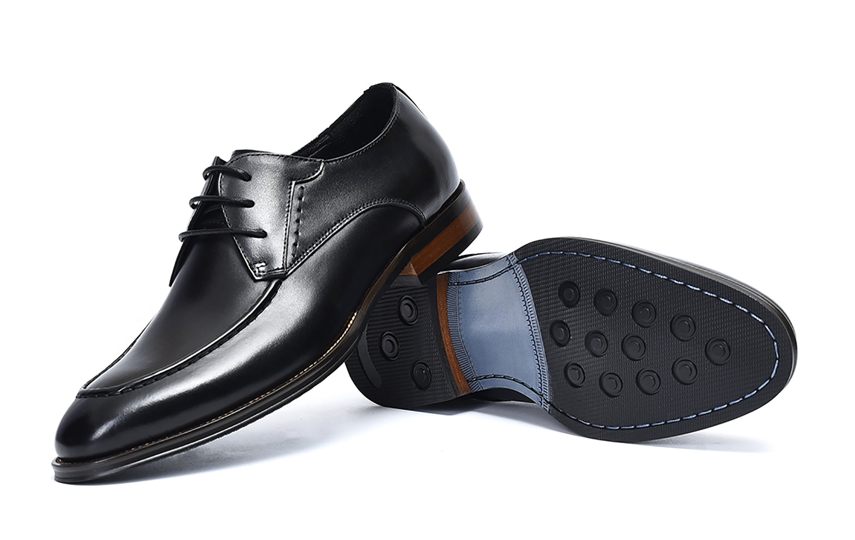 Men's Lace-up Wingtip Leather Derby