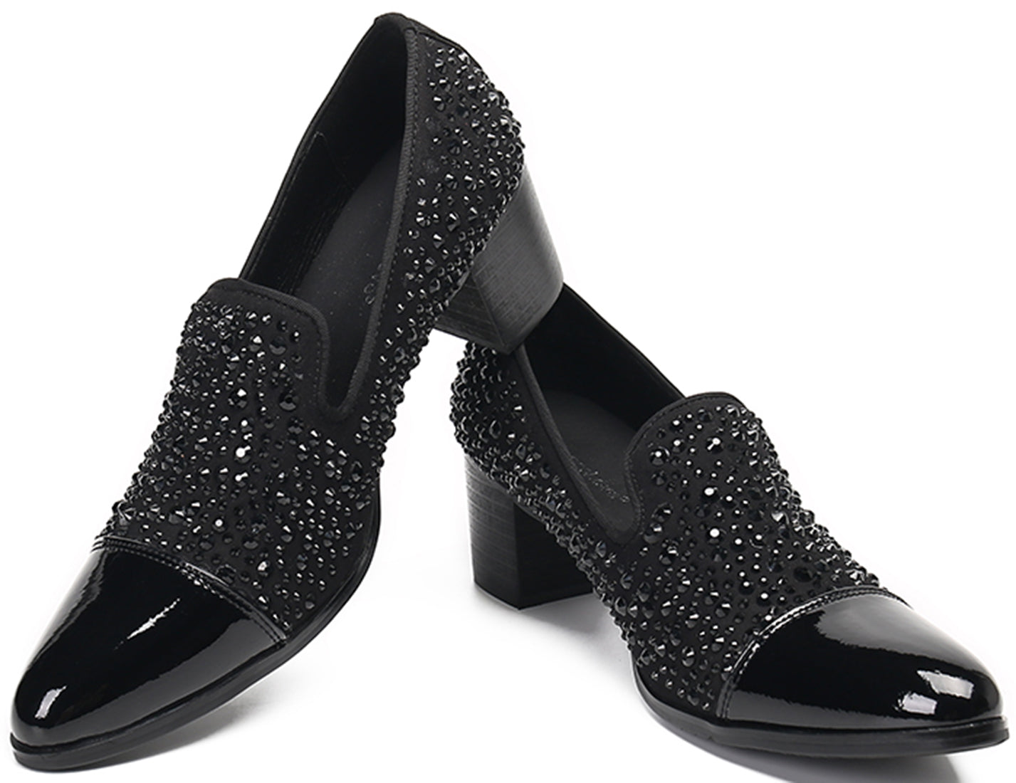 Men's Shiny Leather Opera Pumps