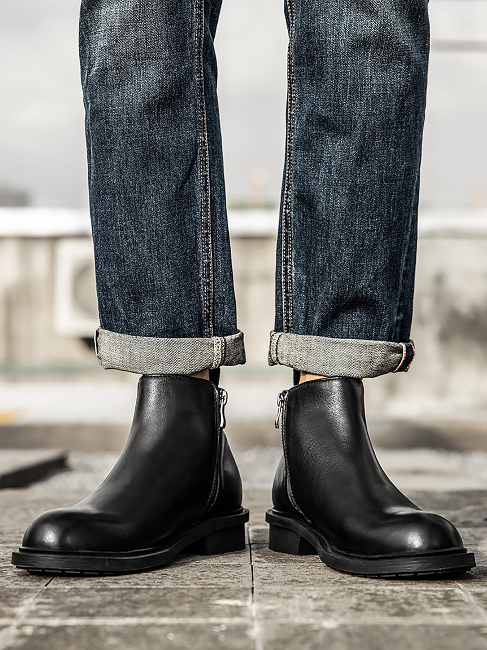 Men's  Chelsea Boots Genuine Leather