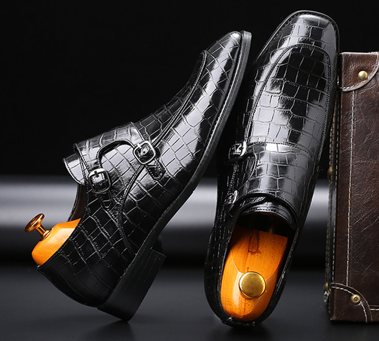 Men's Double Monk Strap Loafers