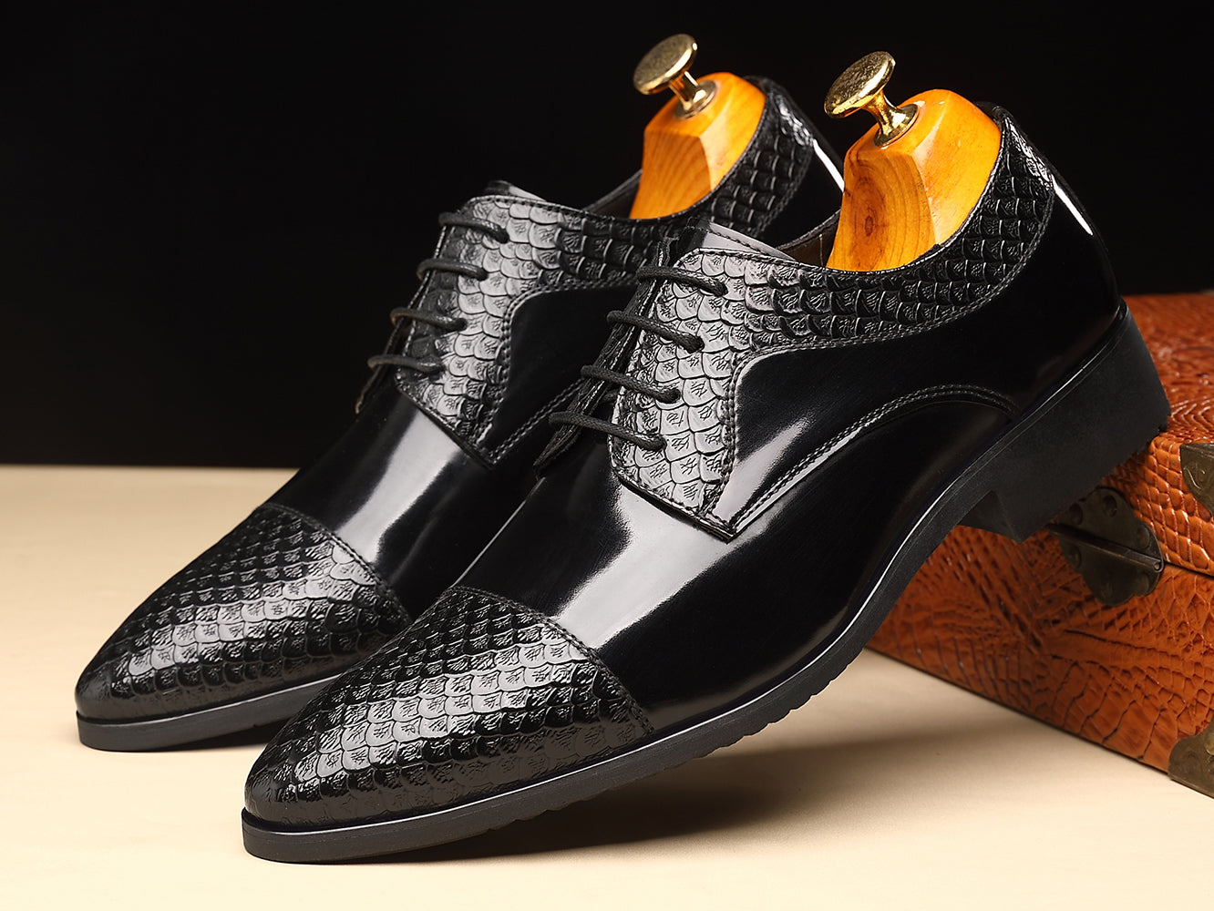 Zapatos Derby de negocios compuestos para hombre