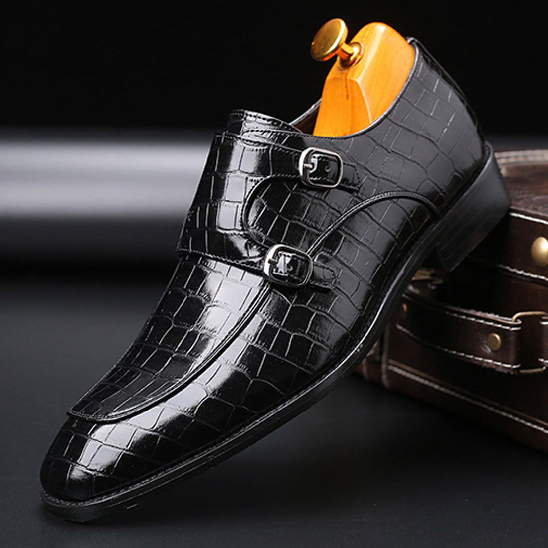 Men's Double Monk Strap Loafers