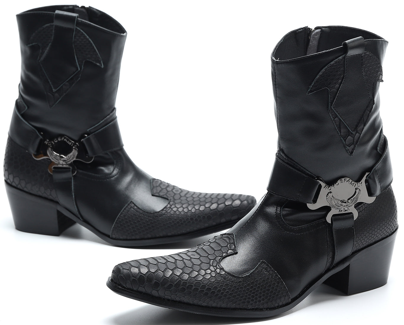 Men's Buckle High Top Western Boots