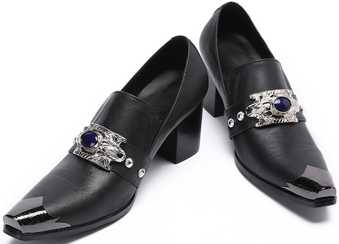 Zapatos de salón Opera sin cordones de zafiro para hombre