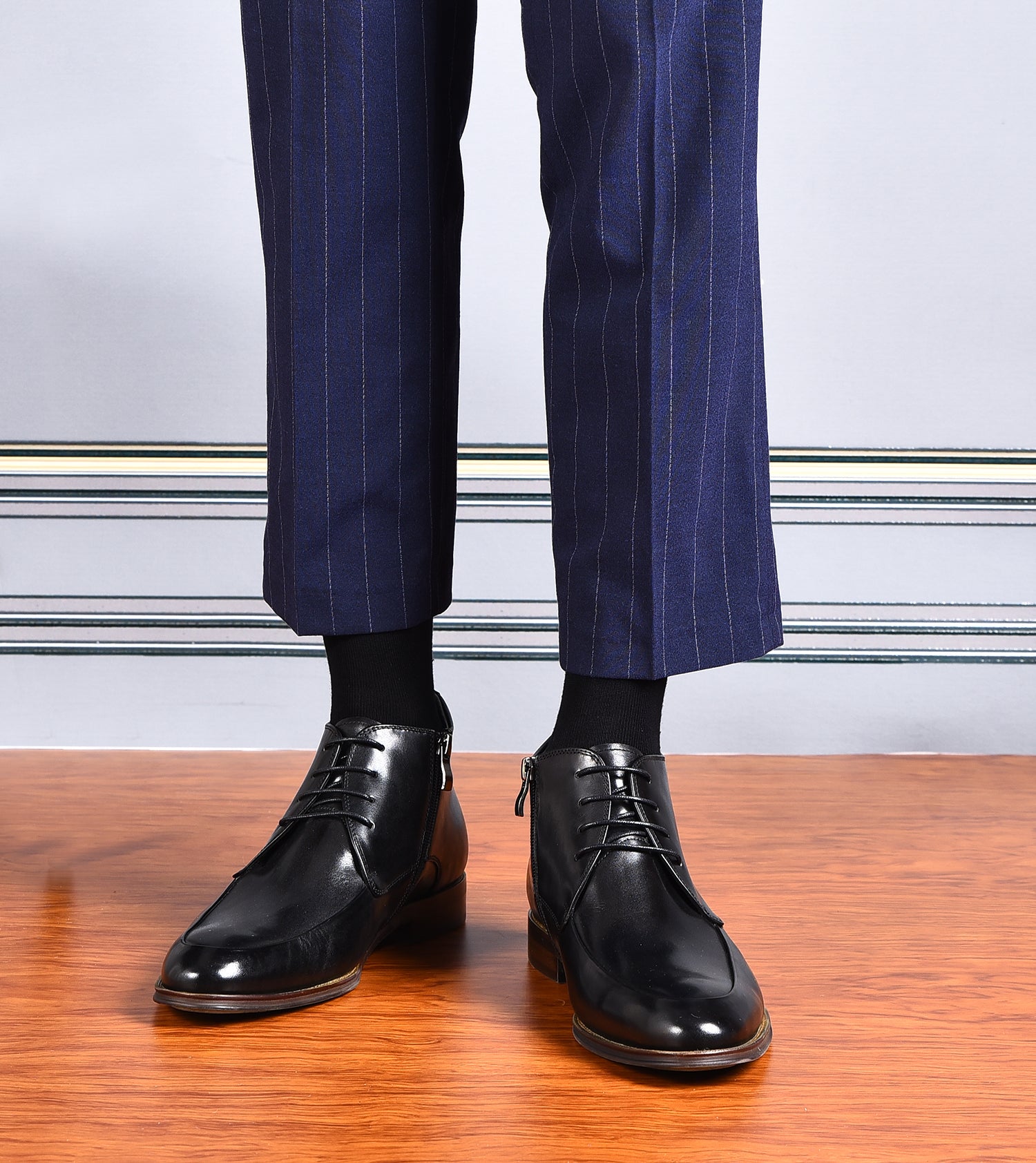 Botas de vestir informales de cuero para hombre