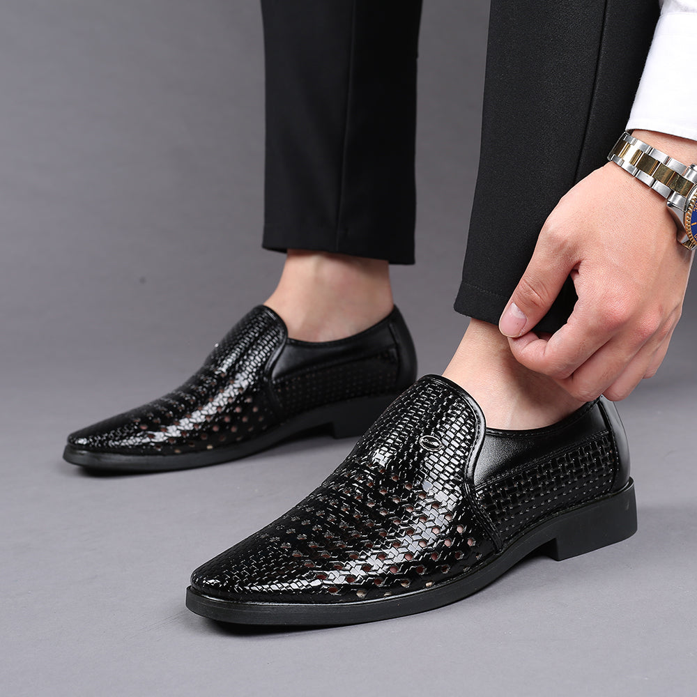 Mocasines tejidos transpirables para hombre 