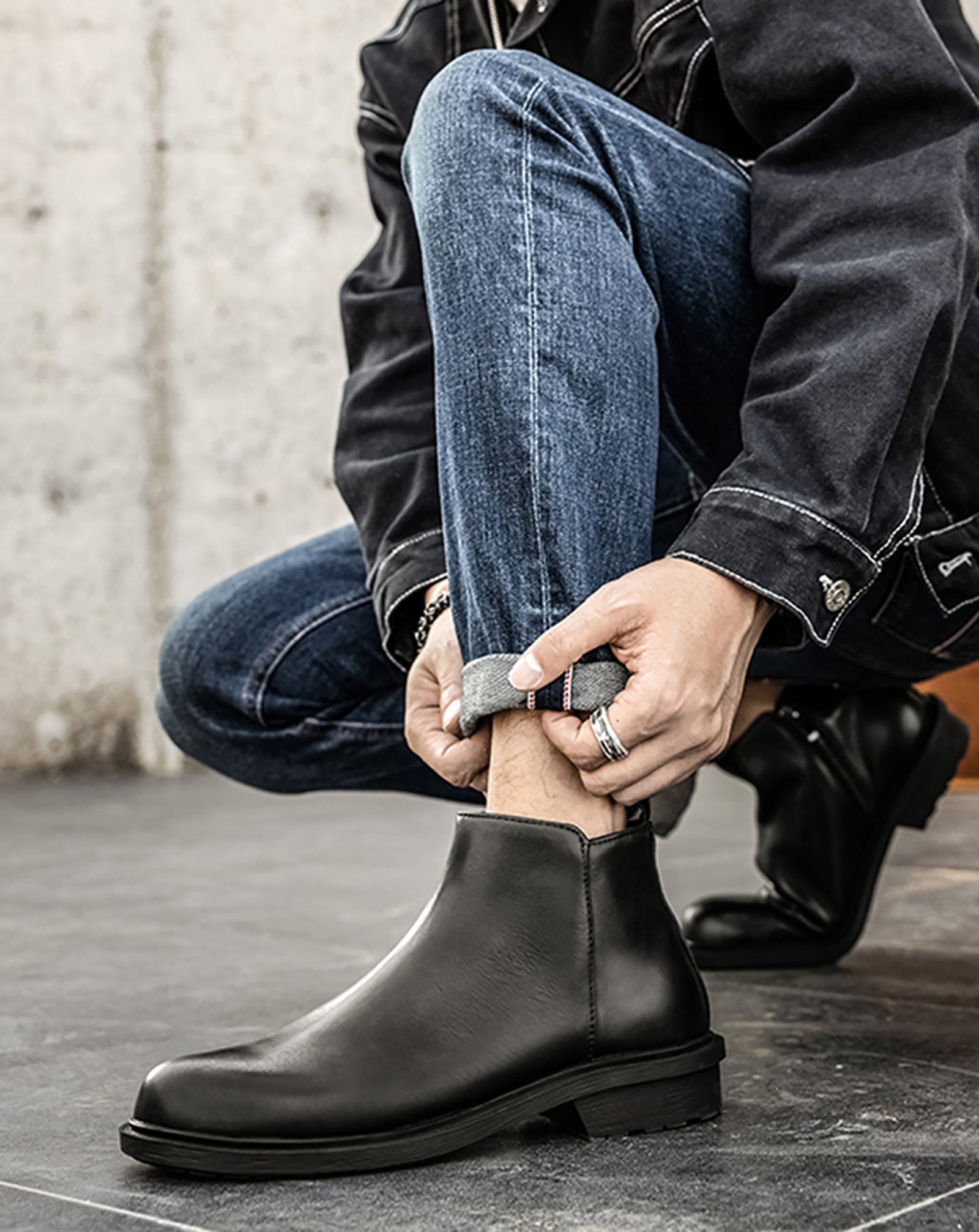 Men s Chelsea Boots Genuine Leather Santimon men-s-chelsea-boots-genuine-leather-santimon