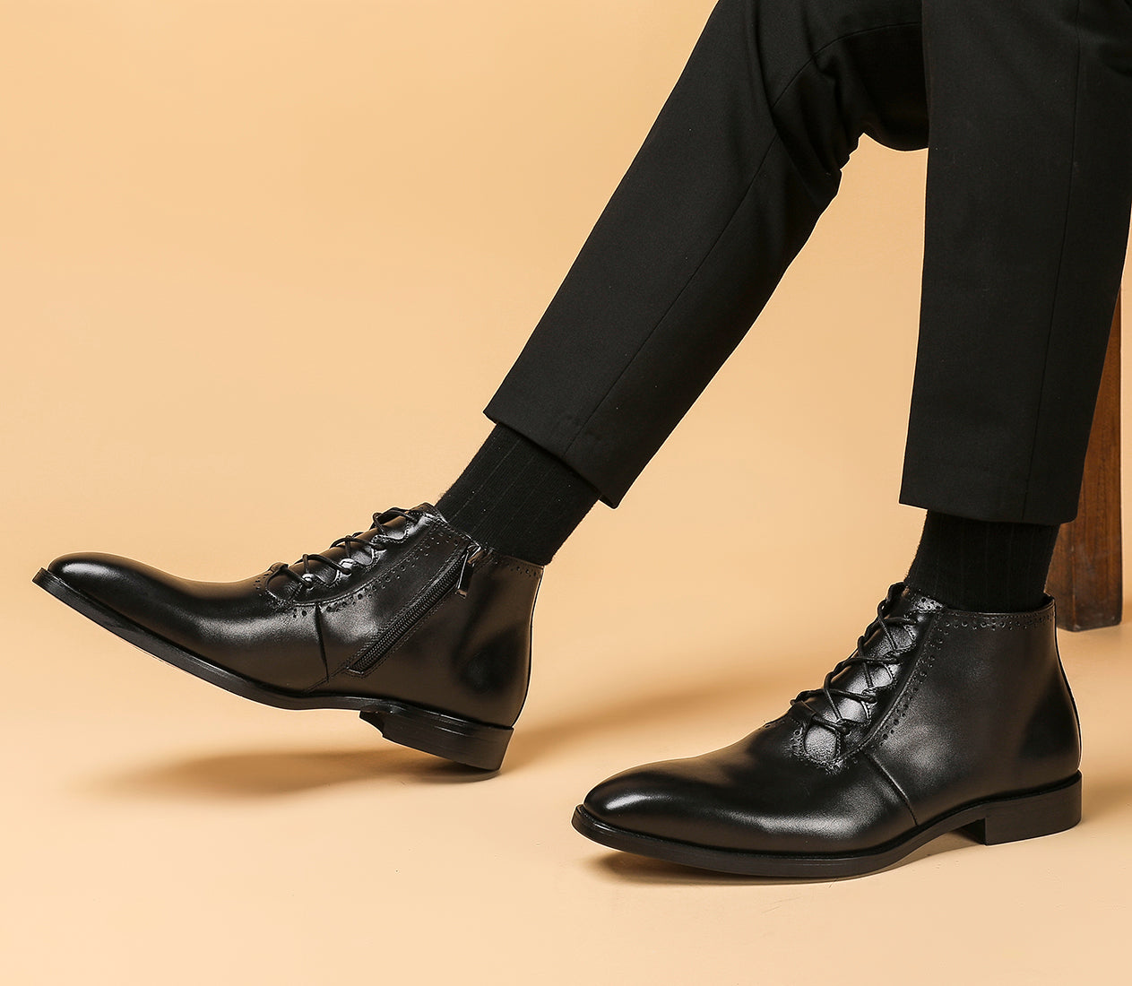 Men's Zipper Formal Dress Boots