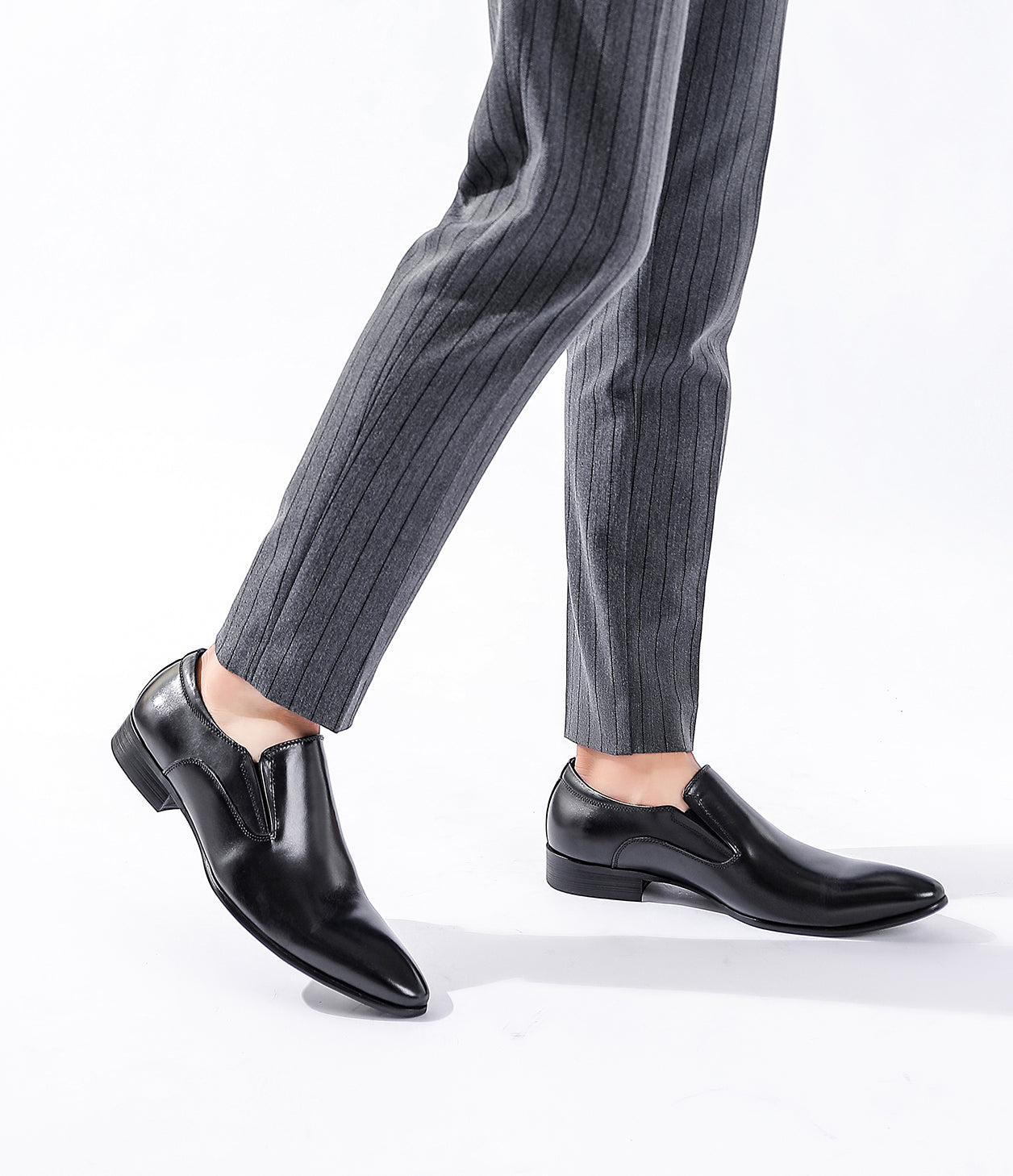 Mocasines formales de cuero sin cordones para hombre