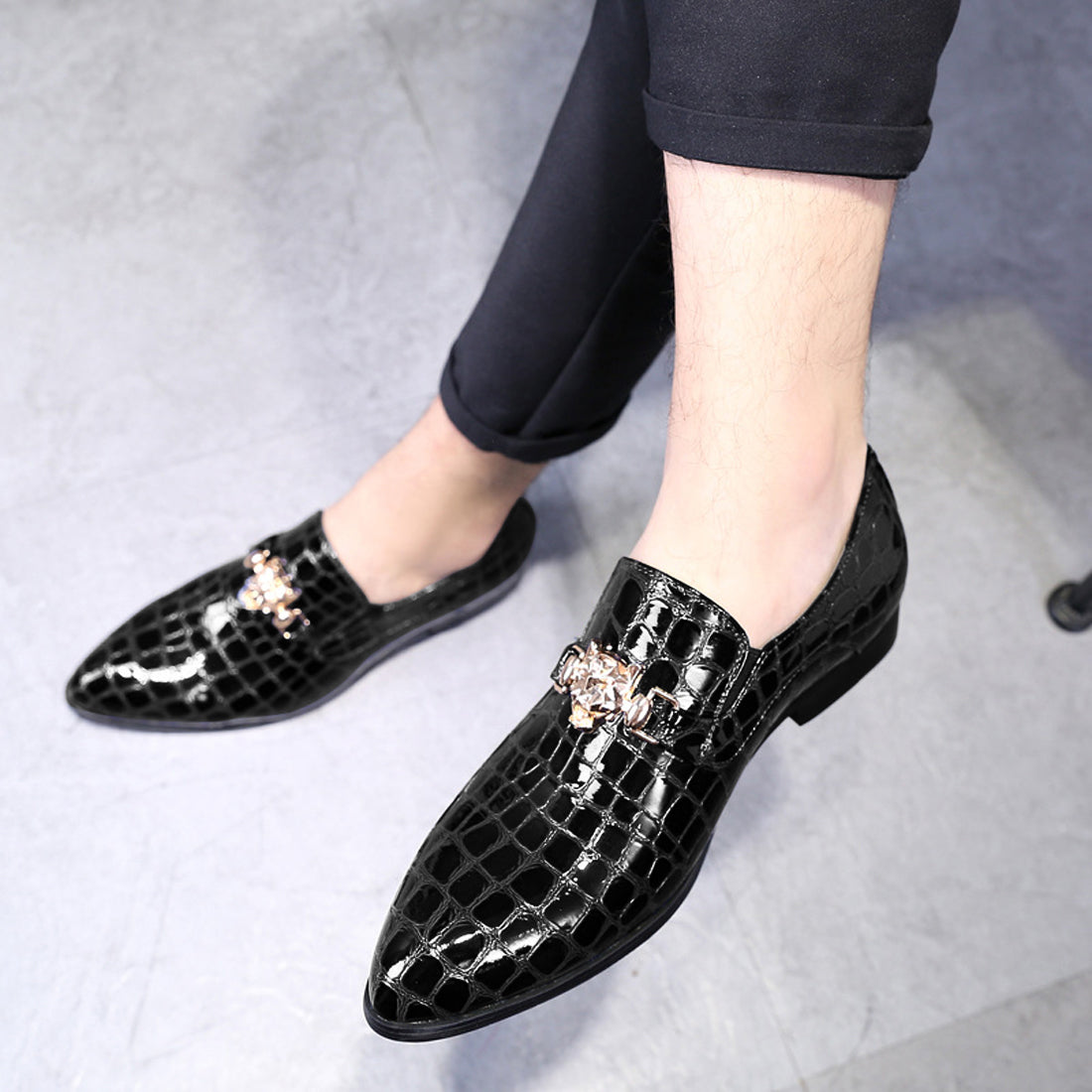 Men's Alligator Smoking Loafers