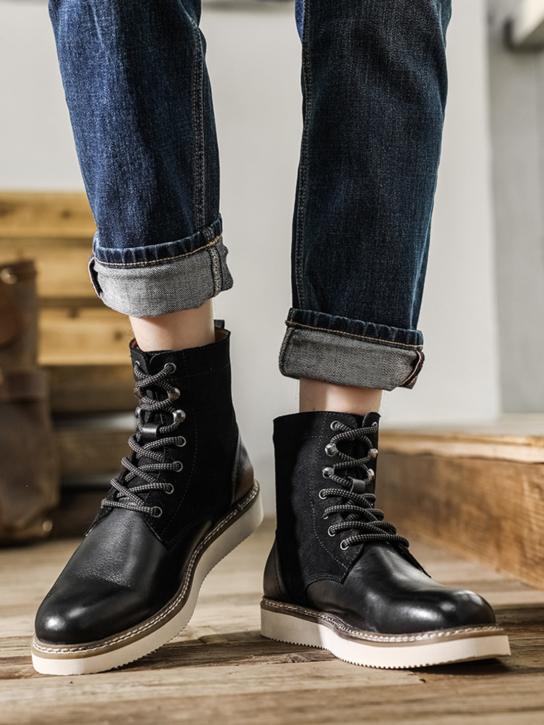 Men's Casual Dress Boots Foam Sole