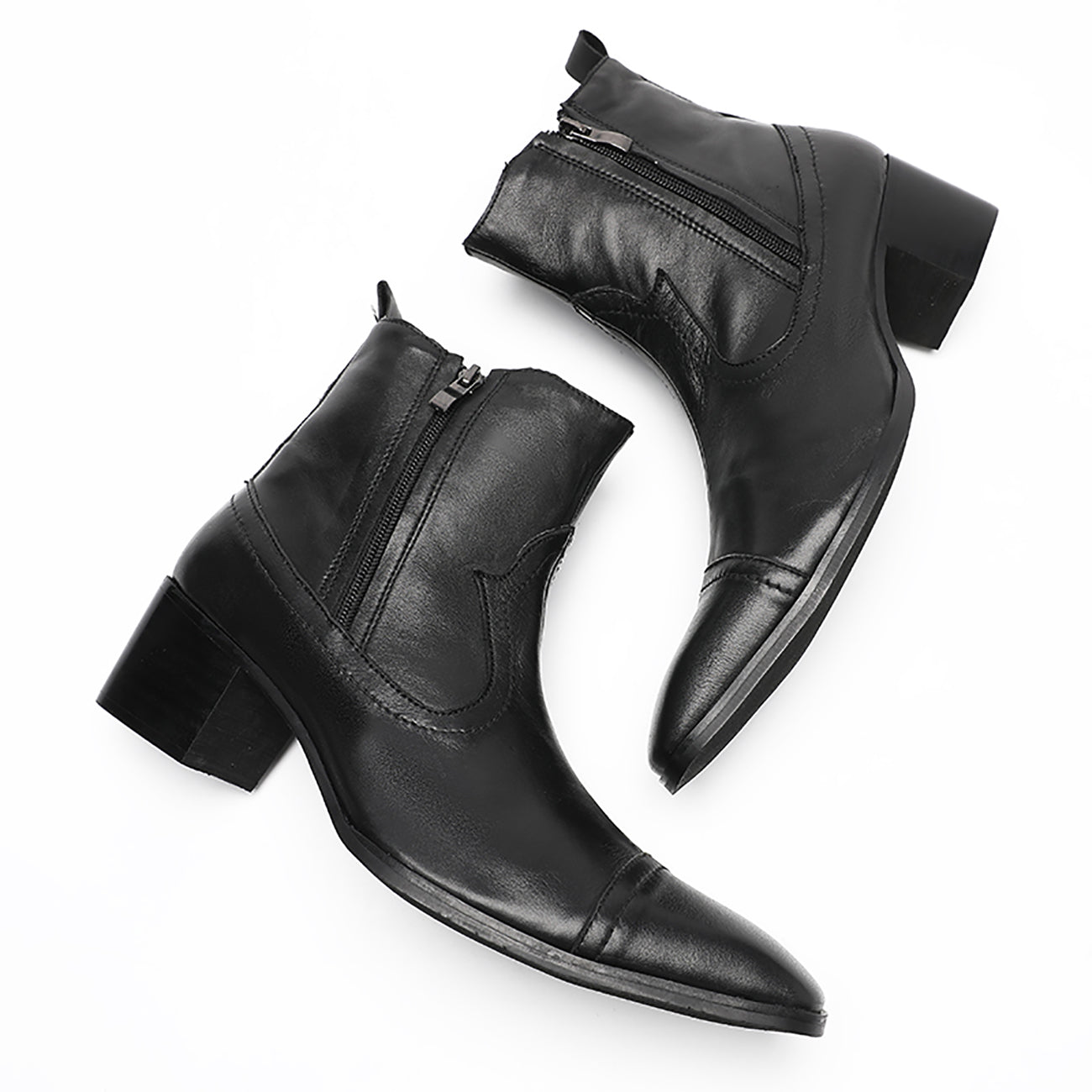 Botas vaqueras con punta redonda para hombre