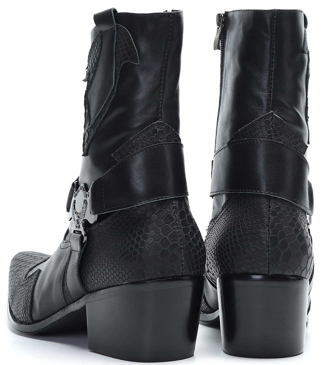 Men's Buckle High Top Western Boots
