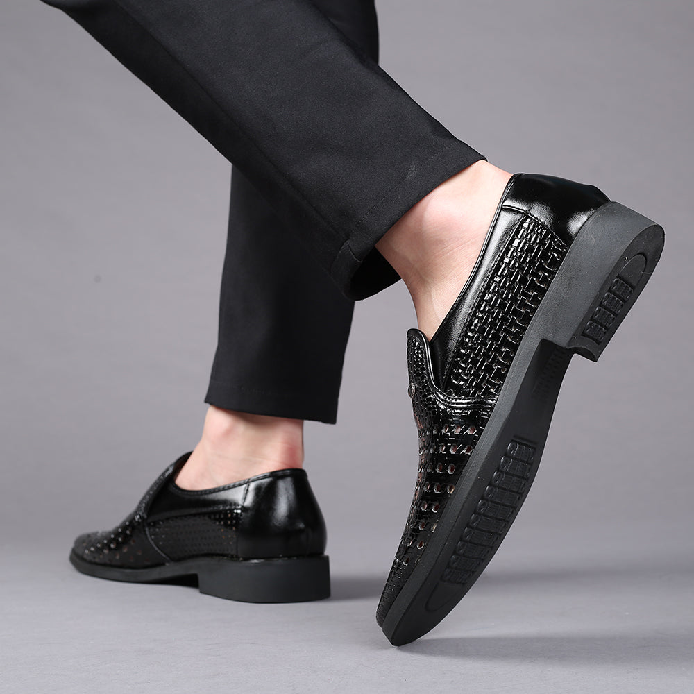 Mocasines tejidos transpirables para hombre 
