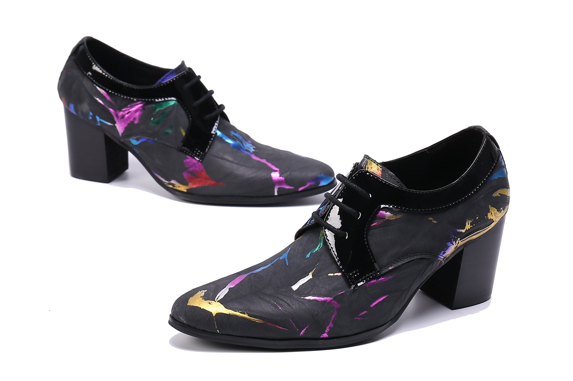 Men's Leather Lace-Up Comfort Opera Pumps