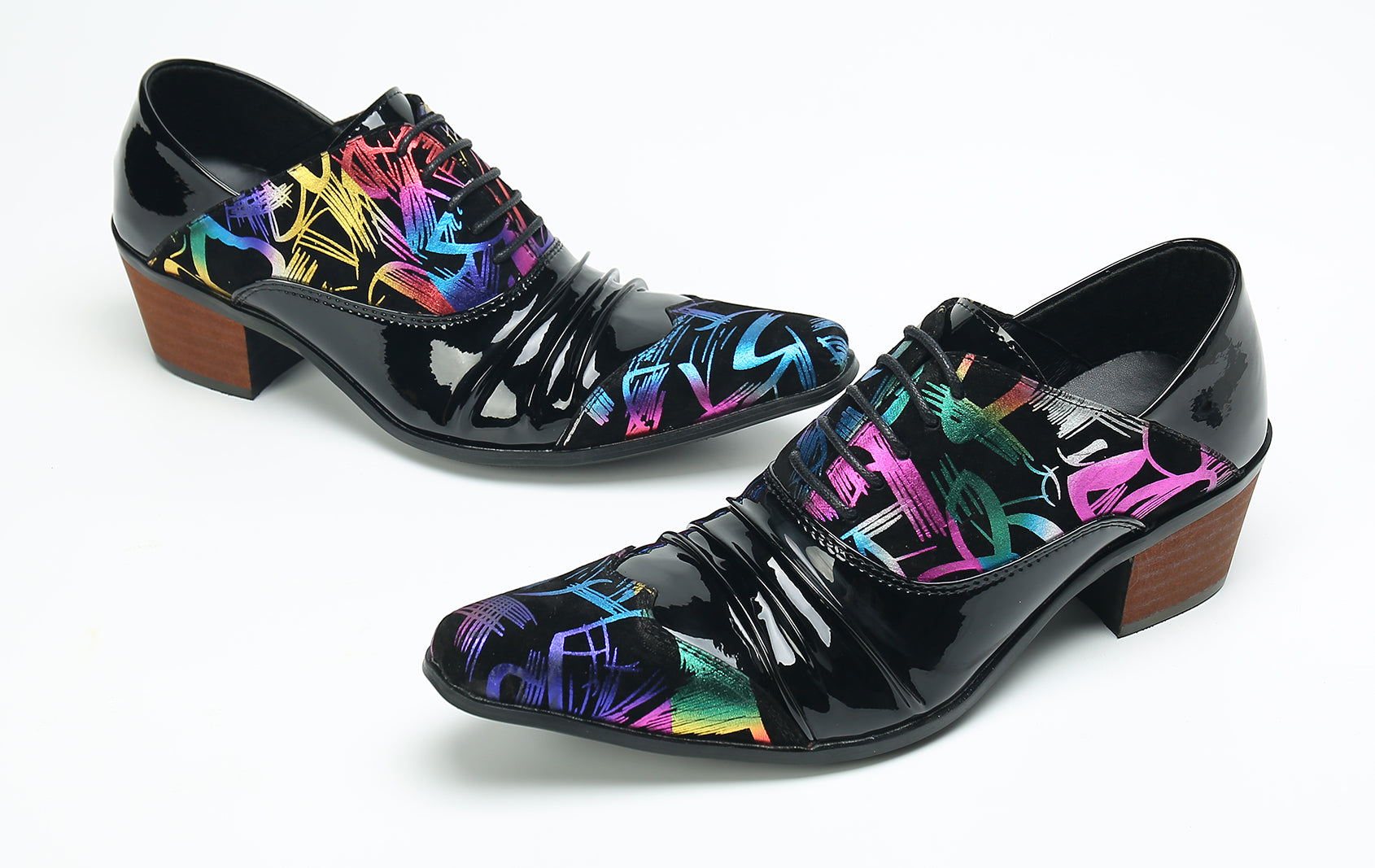 Men's Cuban Heel Leather Western Opera Pumps