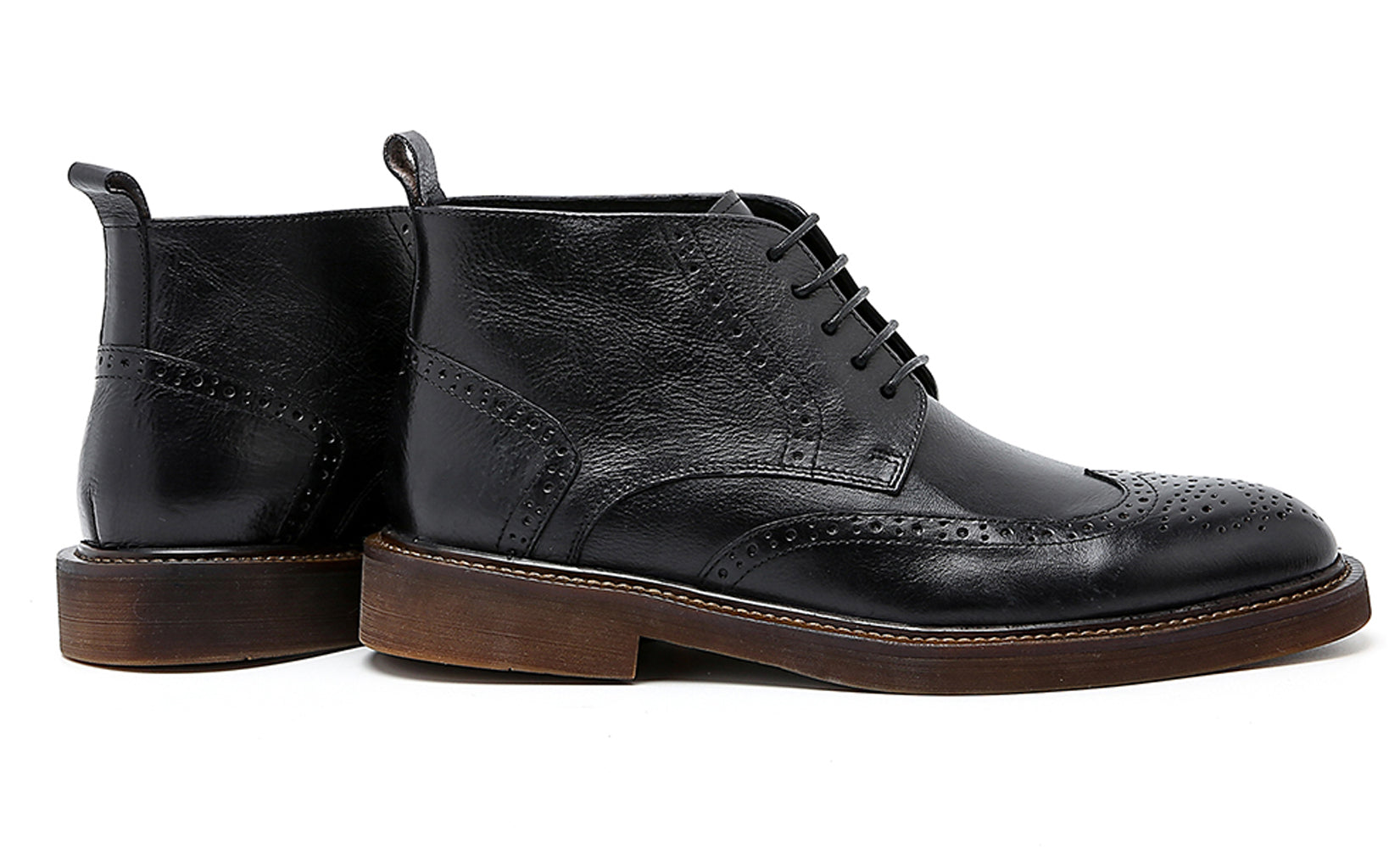 Men's Brogue Oxford Leather Casual Boots