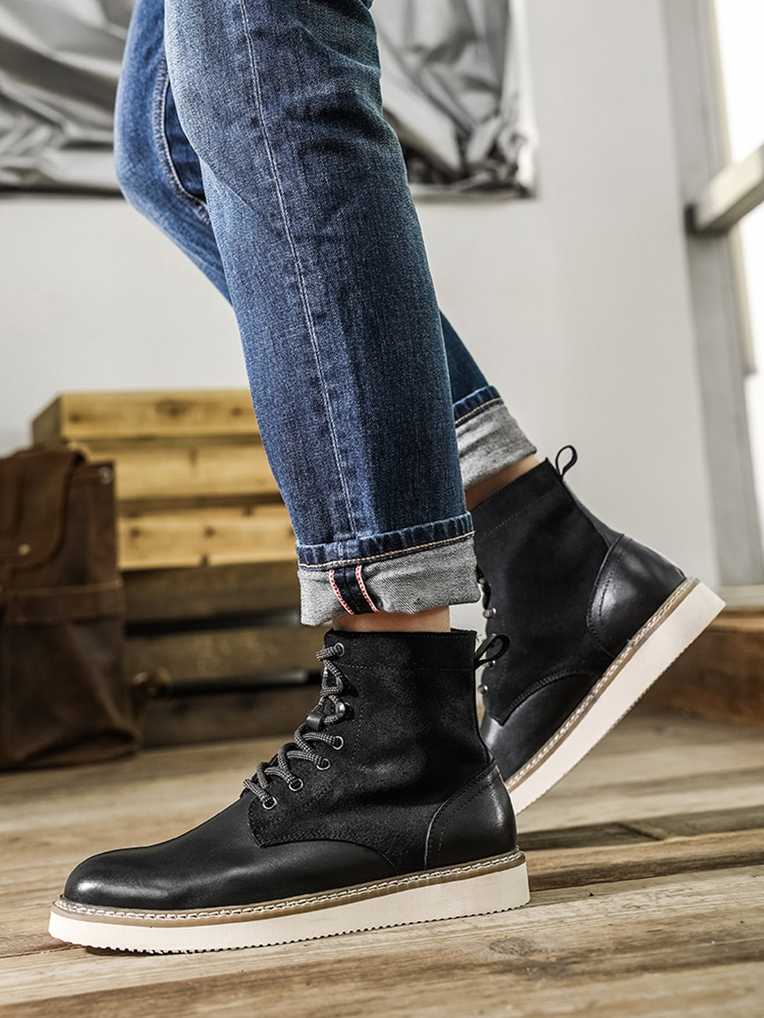 Men's Casual Dress Boots Foam Sole