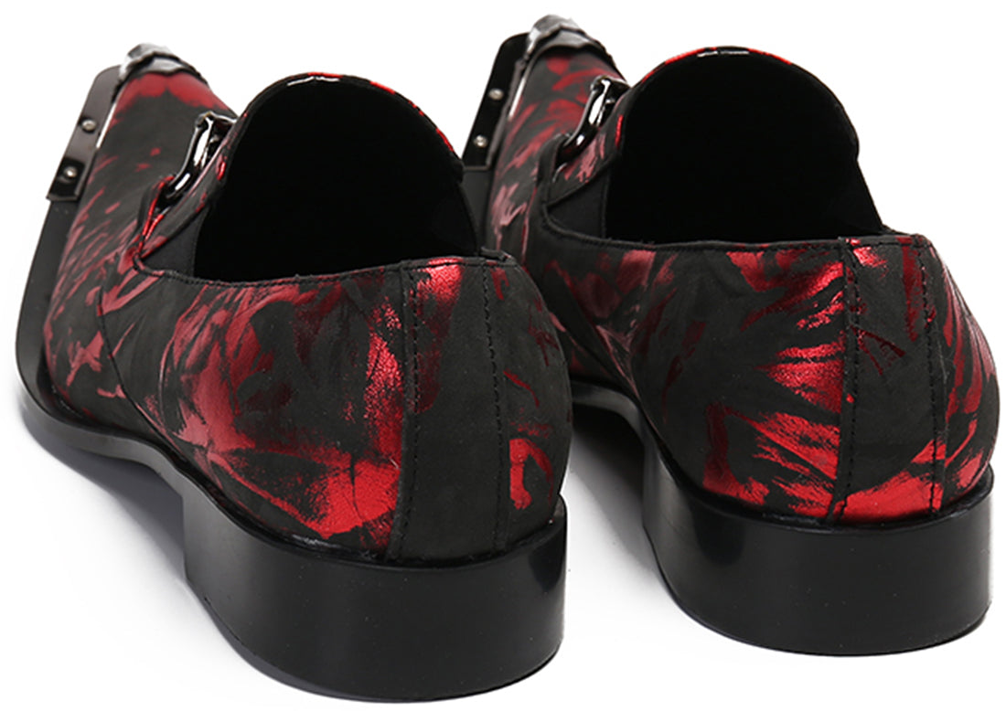 Men's Buckle Metal Tip Western Loafers