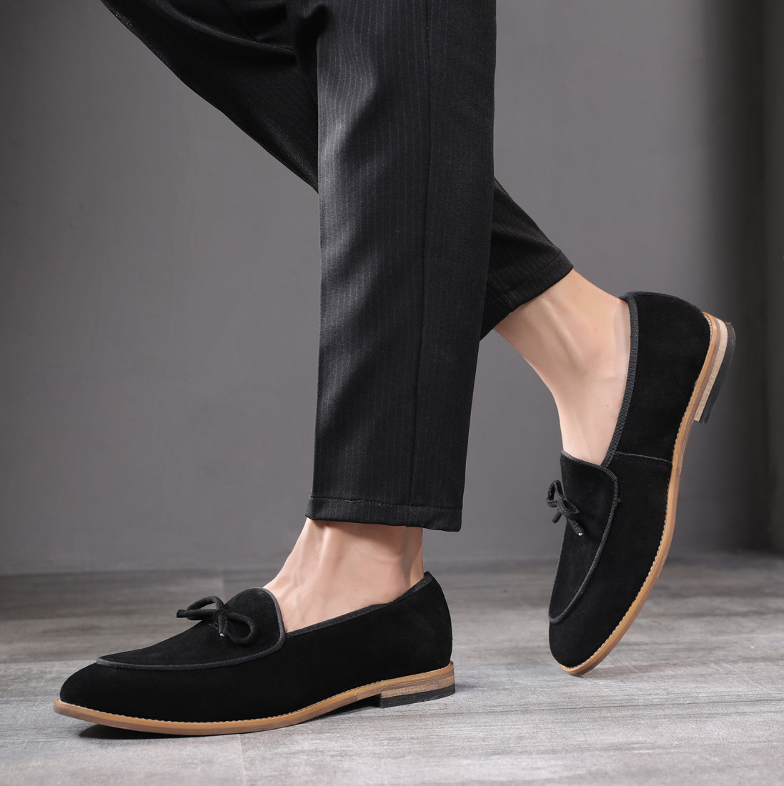Mocasines informales con lazo para hombre 