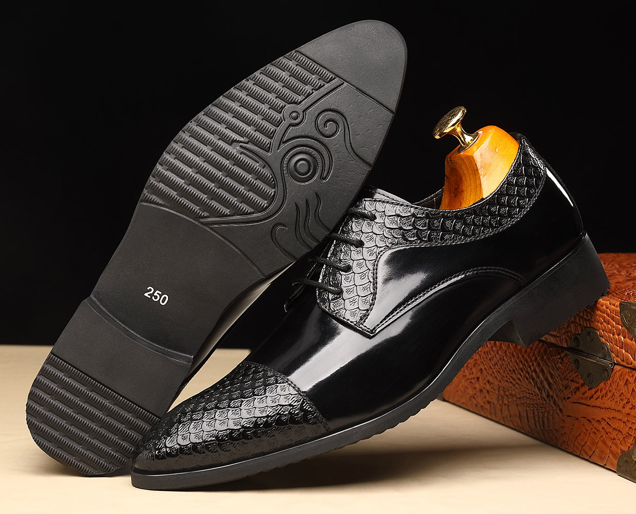 Zapatos Derby de negocios compuestos para hombre