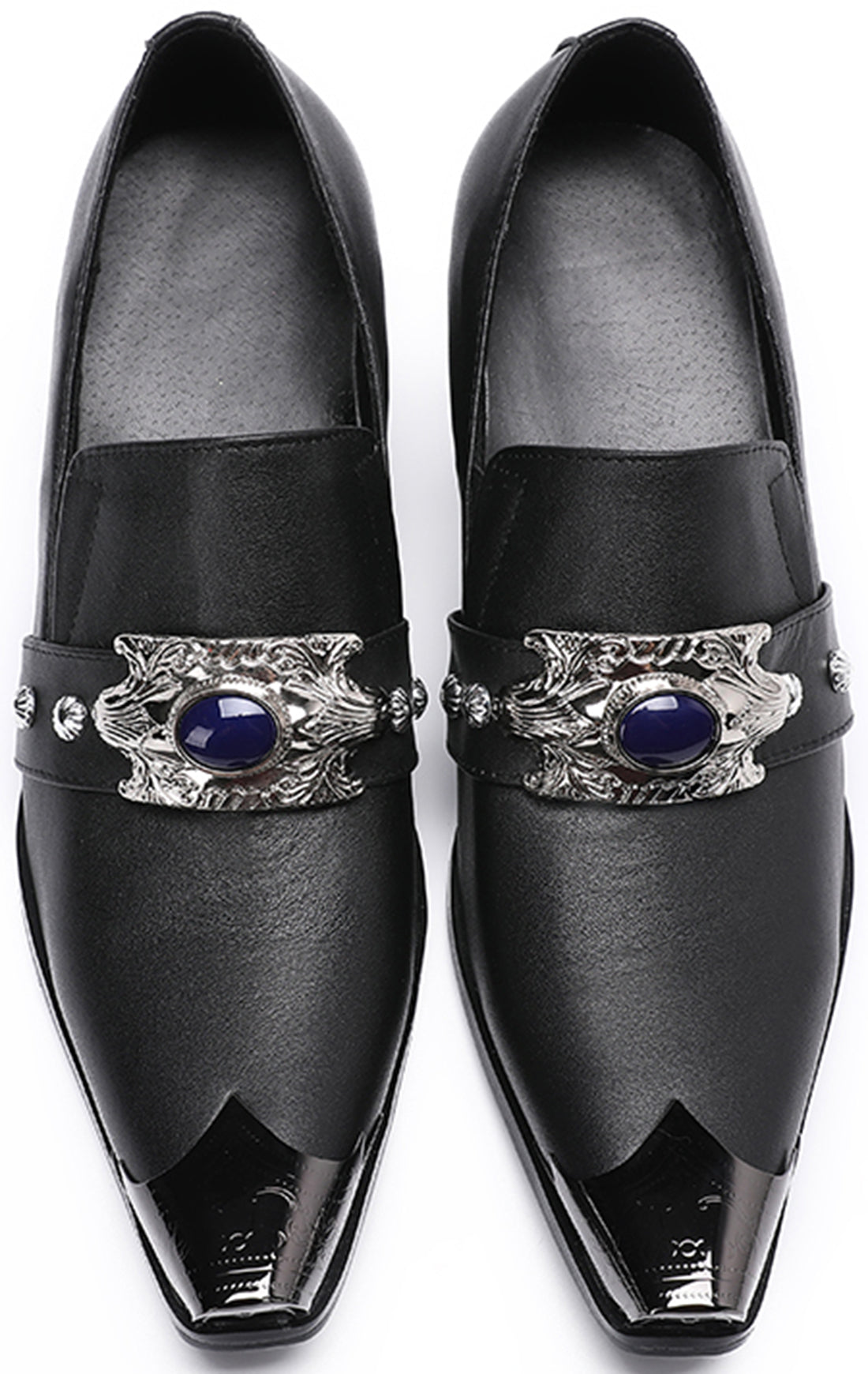 Zapatos de salón Opera sin cordones de zafiro para hombre