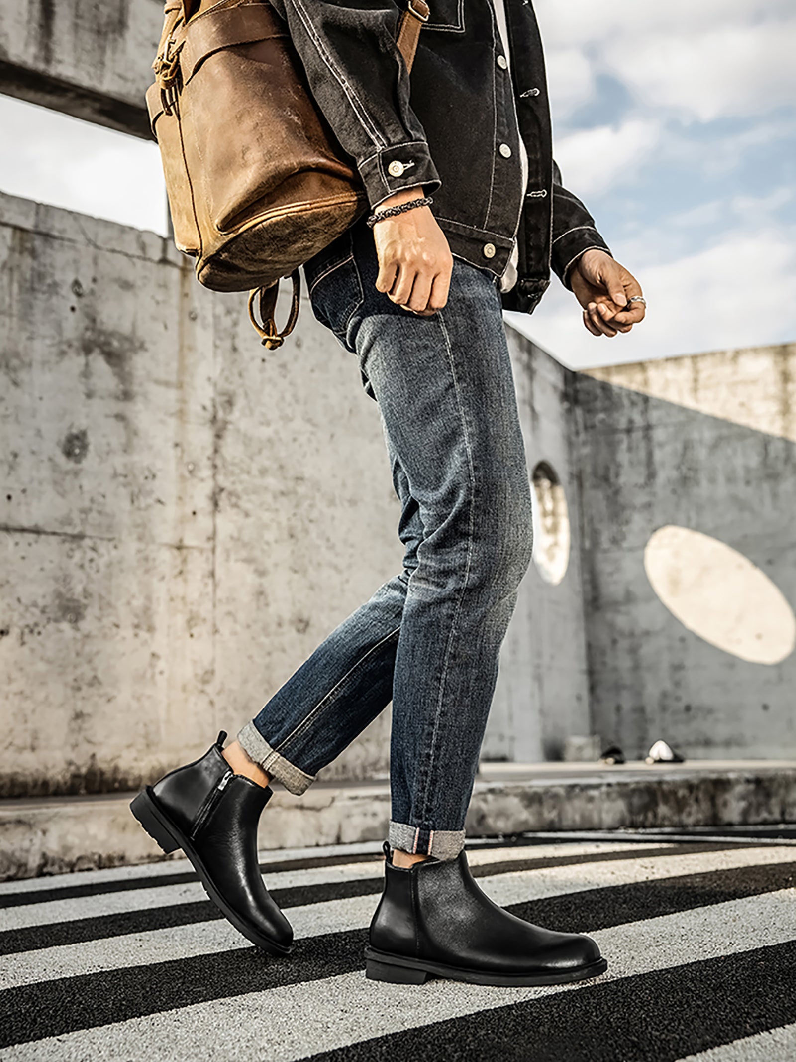Men's  Chelsea Boots Genuine Leather