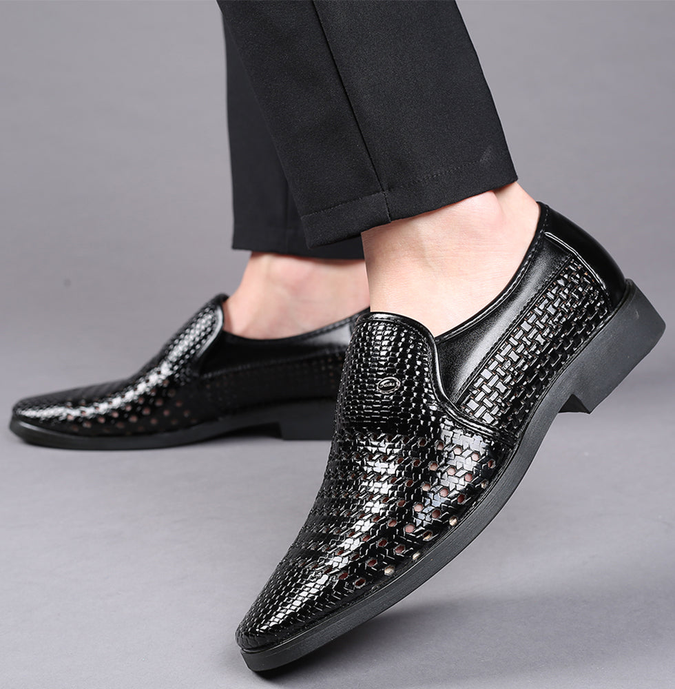 Mocasines tejidos transpirables para hombre 