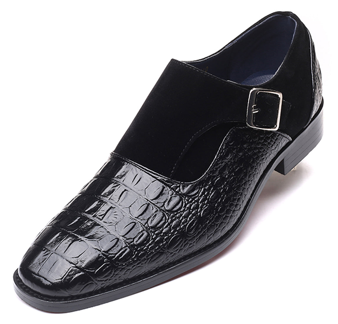 Mocasines para fumar de ante de cocodrilo para hombre