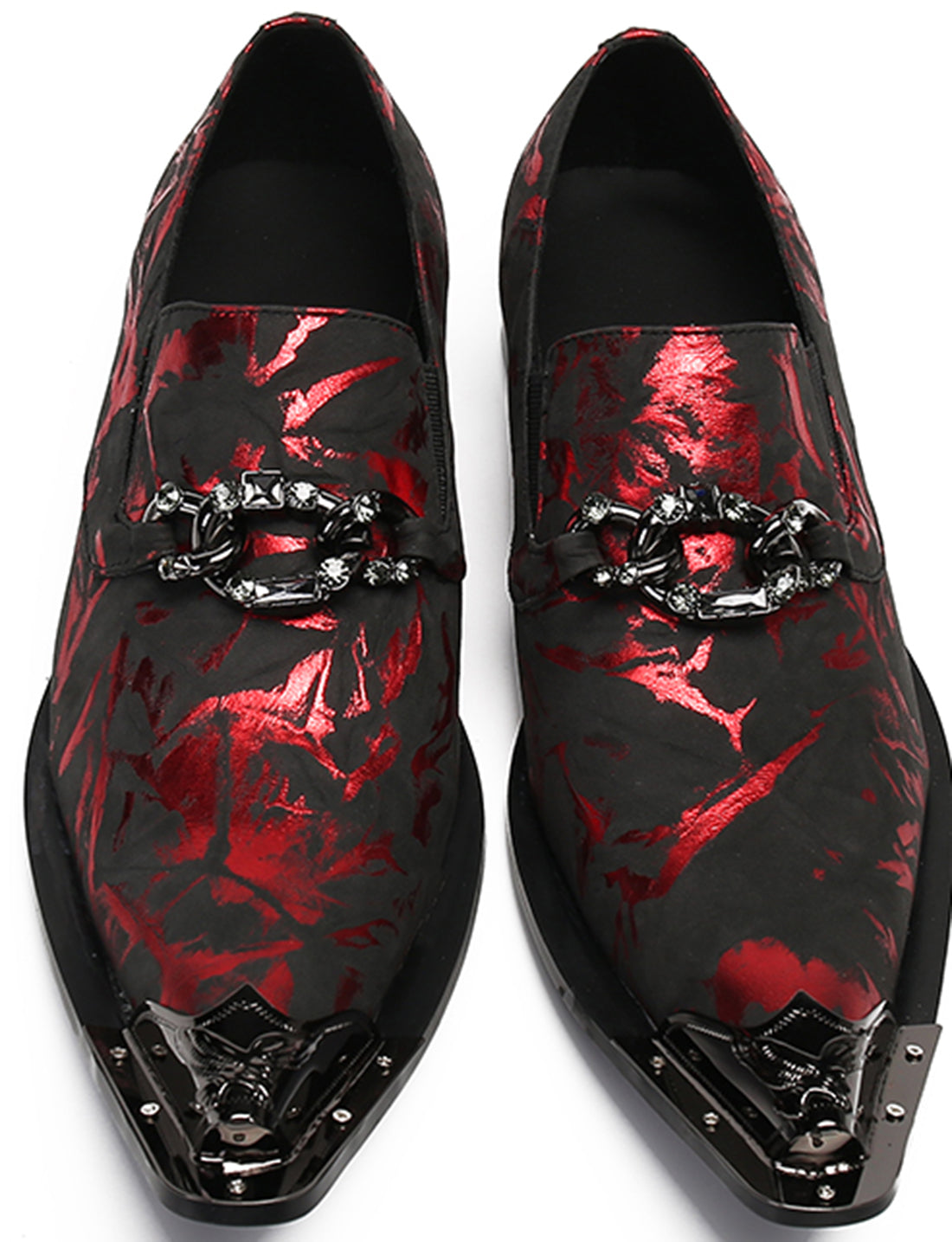 Men's Buckle Metal Tip Western Loafers