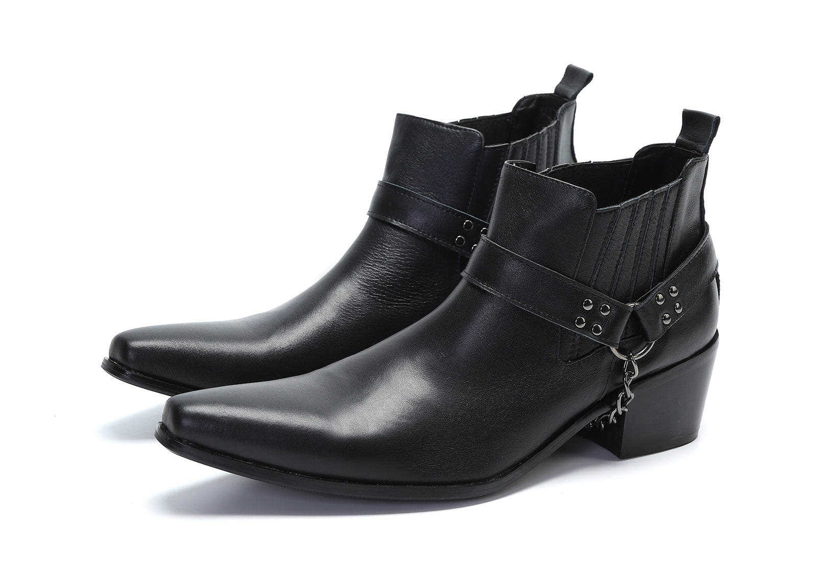 Botas occidentales con hebilla para hombre