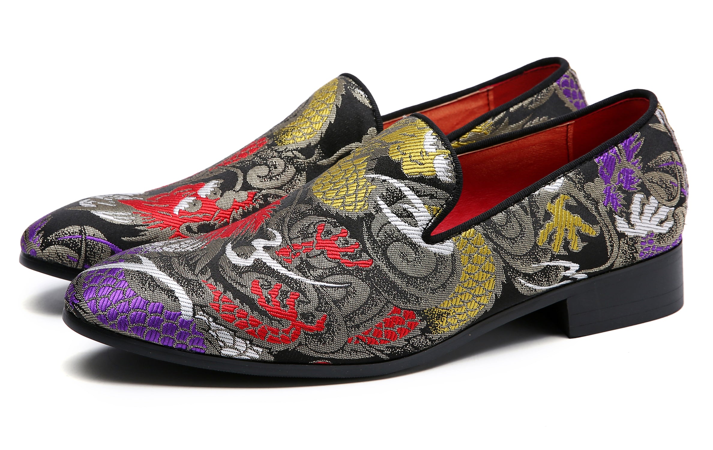Men's Casual Embroidery Smoking Loafers