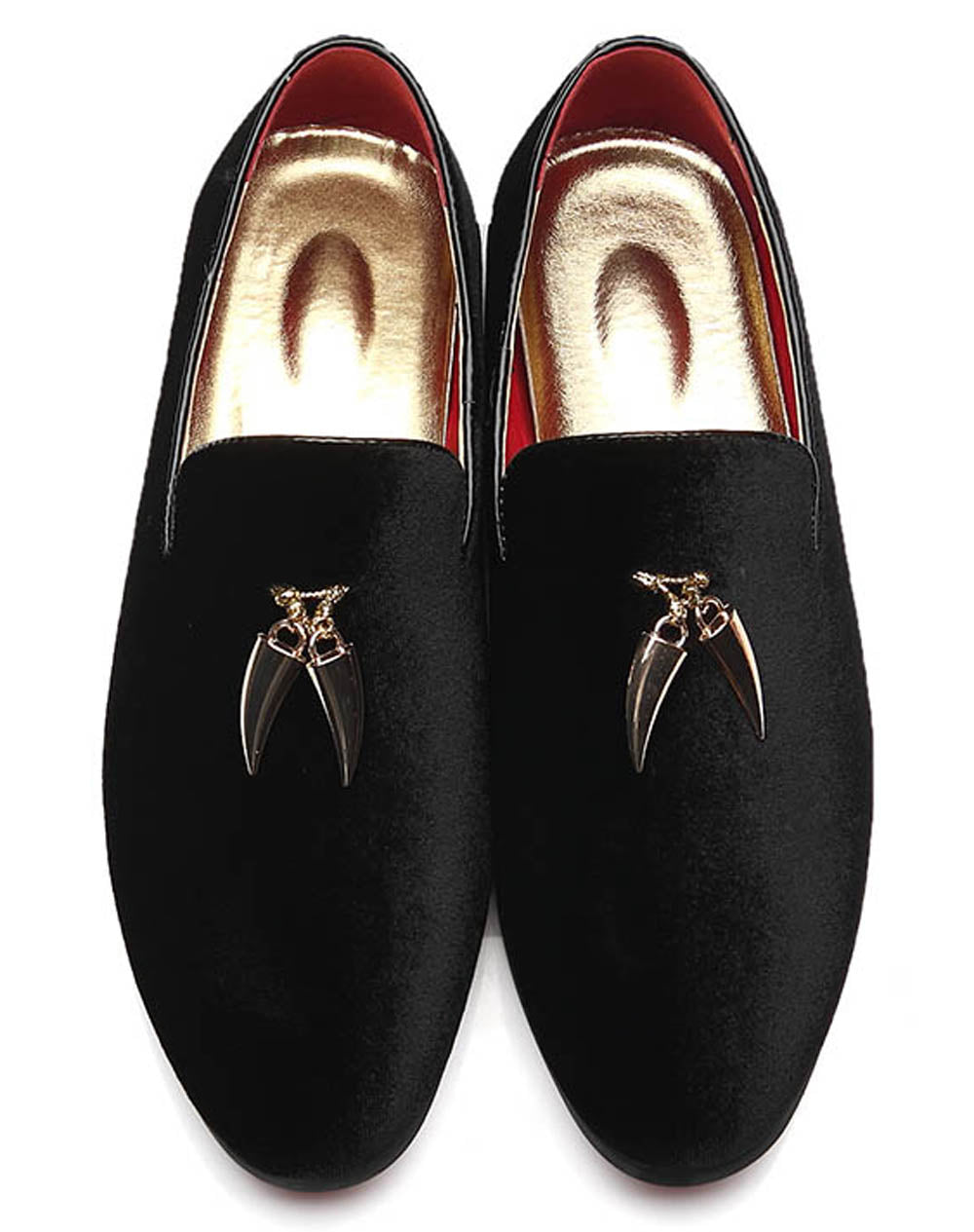 Mocasines Smoking Terciopelo Hombre Negro Azul Rojo 