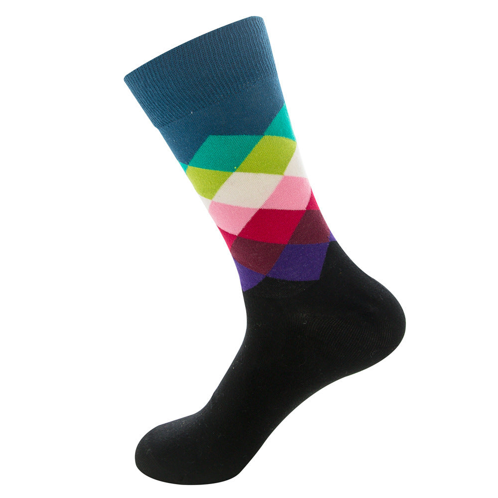 Juego de 1 par de calcetines Argyle de colores