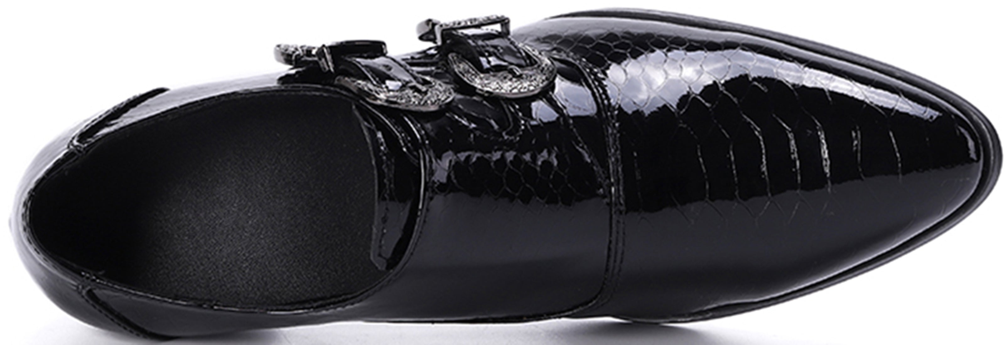 Men's Buckle Black Opera Pumps