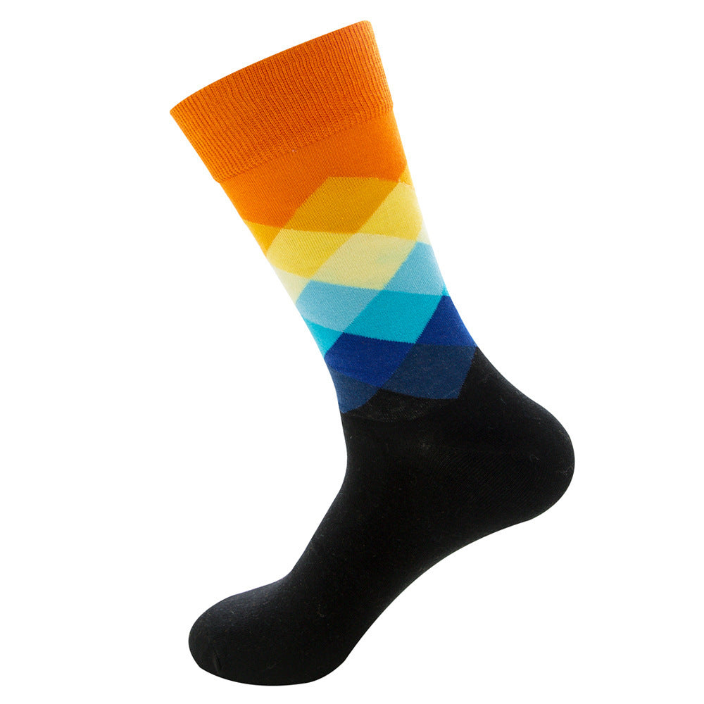 Juego de 1 par de calcetines Argyle de colores