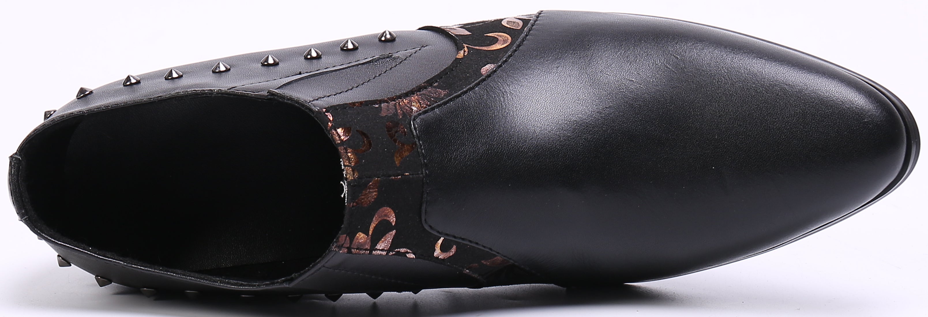 Zapatos de salón de ópera de piel con tacón cubano para hombre