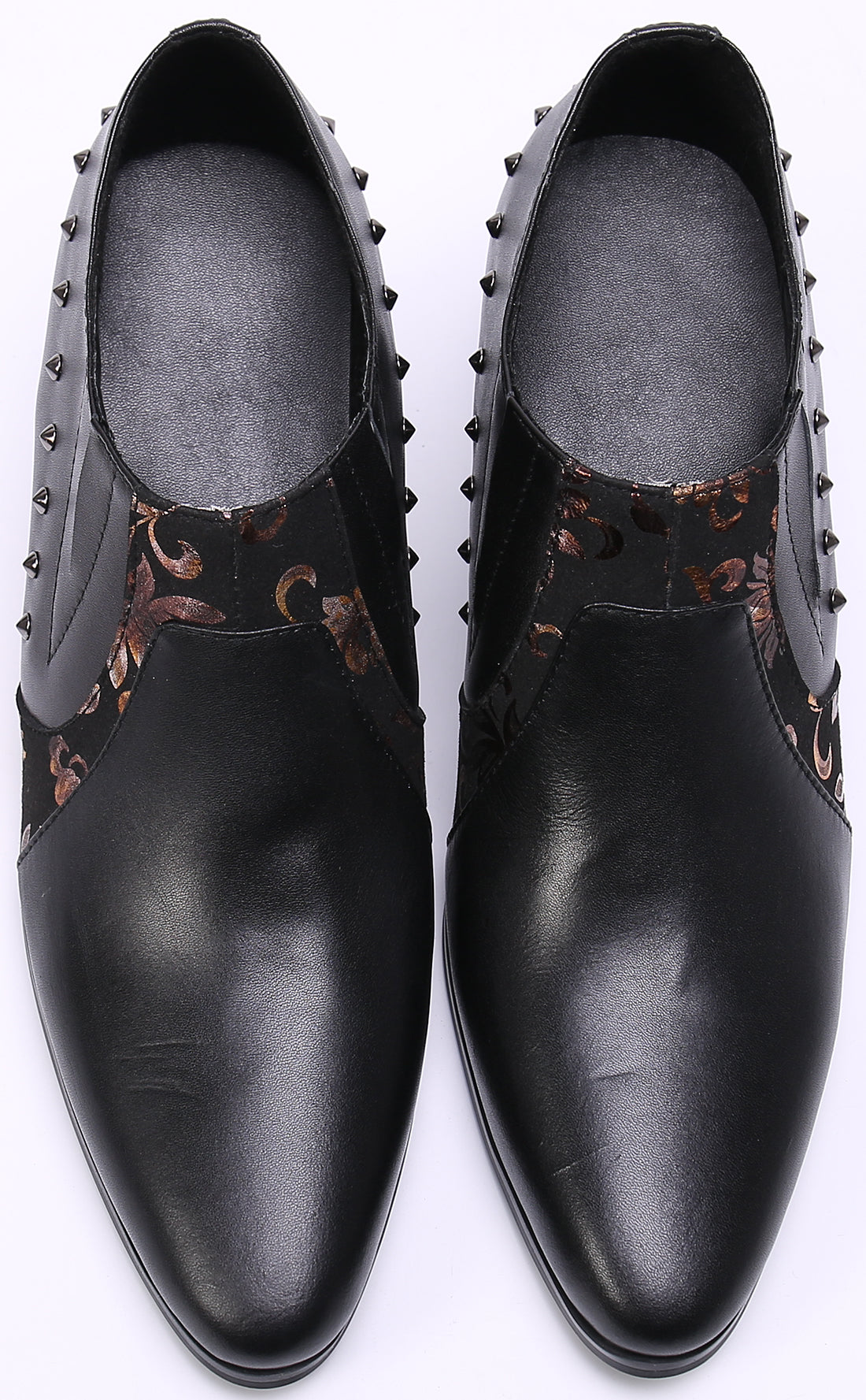 Zapatos de salón de ópera de piel con tacón cubano para hombre