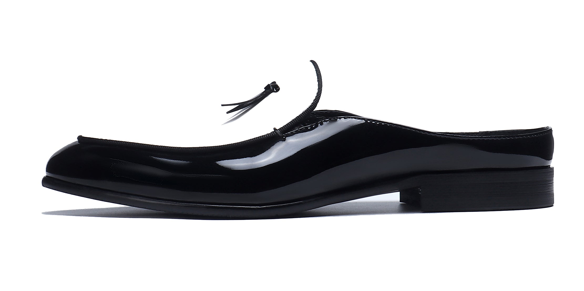 Mules abiertos de cuero sin cordones para hombre 