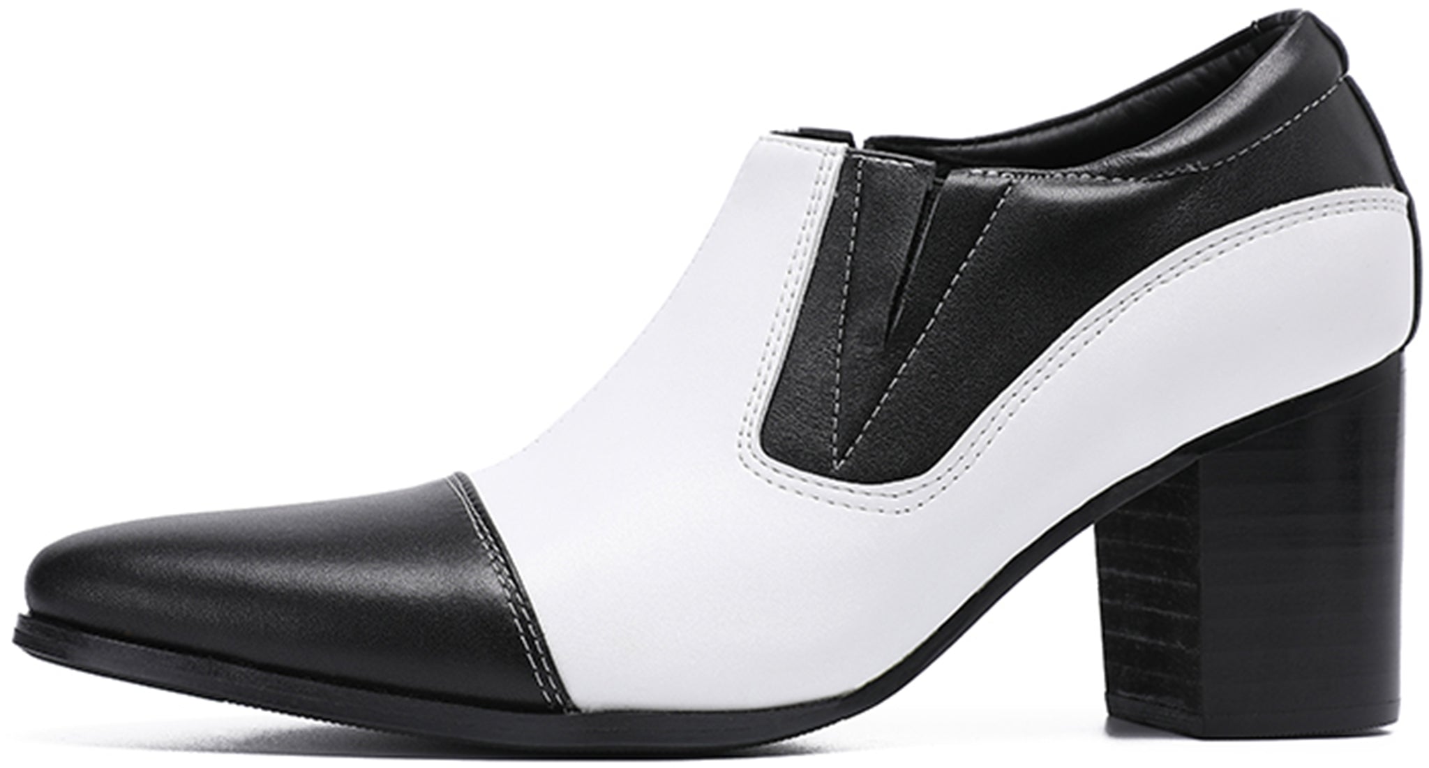 Men's Cuban Heel Leather Opera Pumps