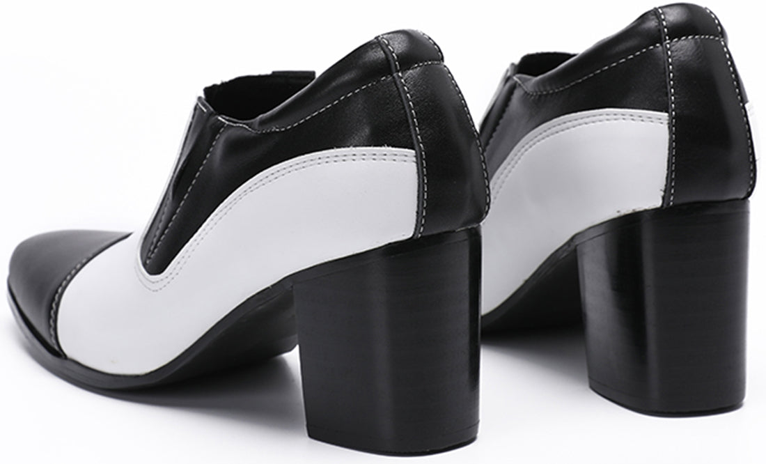Men's Cuban Heel Leather Opera Pumps