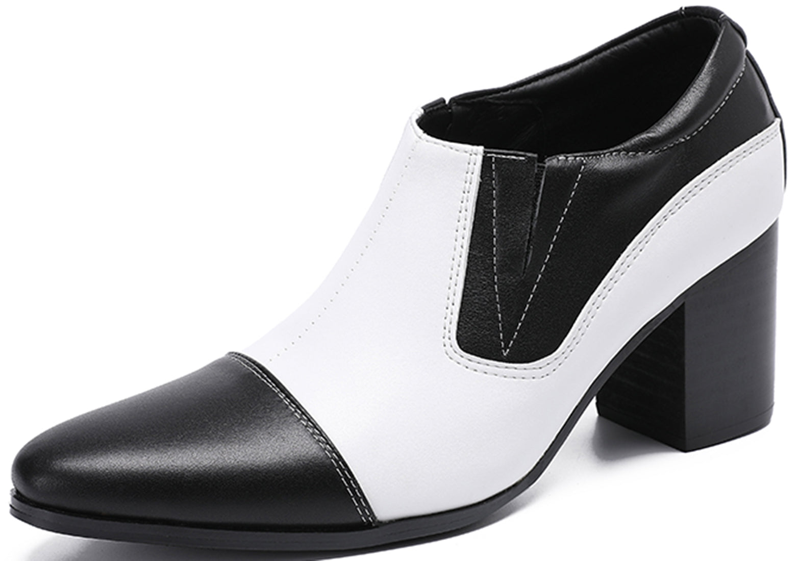 Men's Cuban Heel Leather Opera Pumps