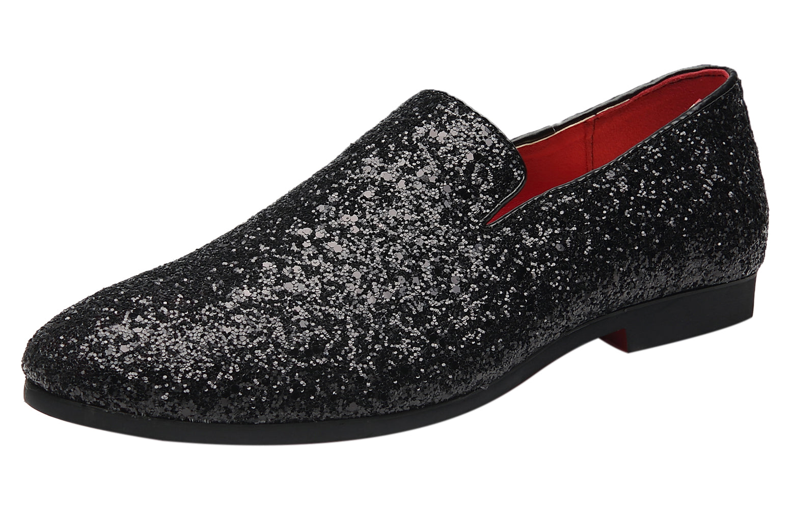 Men's Metallic Glitter Smoking Loafers