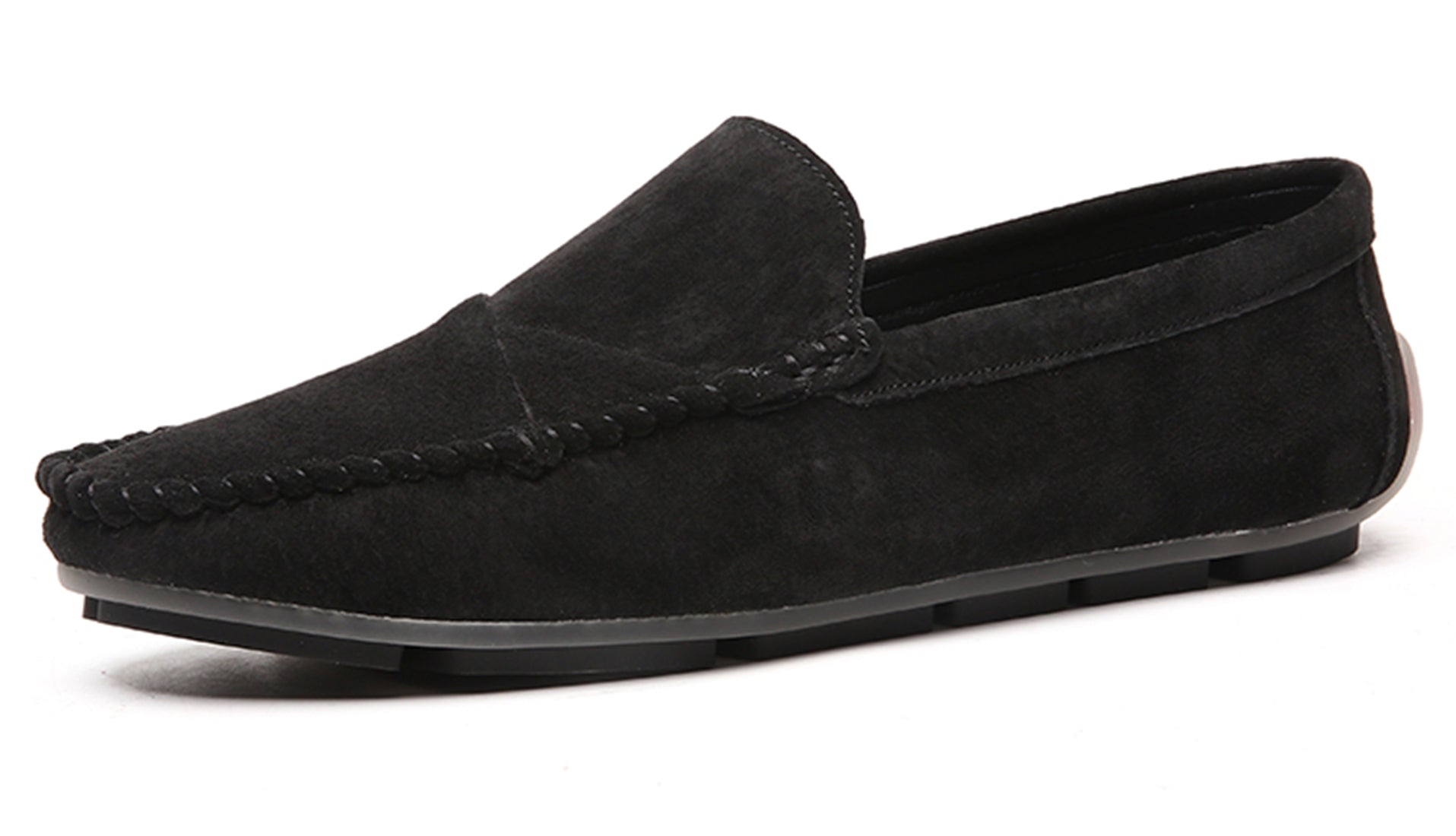 Mocasines de conducción con costuras de ante para hombre